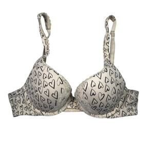 Body by Victoria VS Perfect Shape Convertible Underwire Bra AOP Heart Print 32B